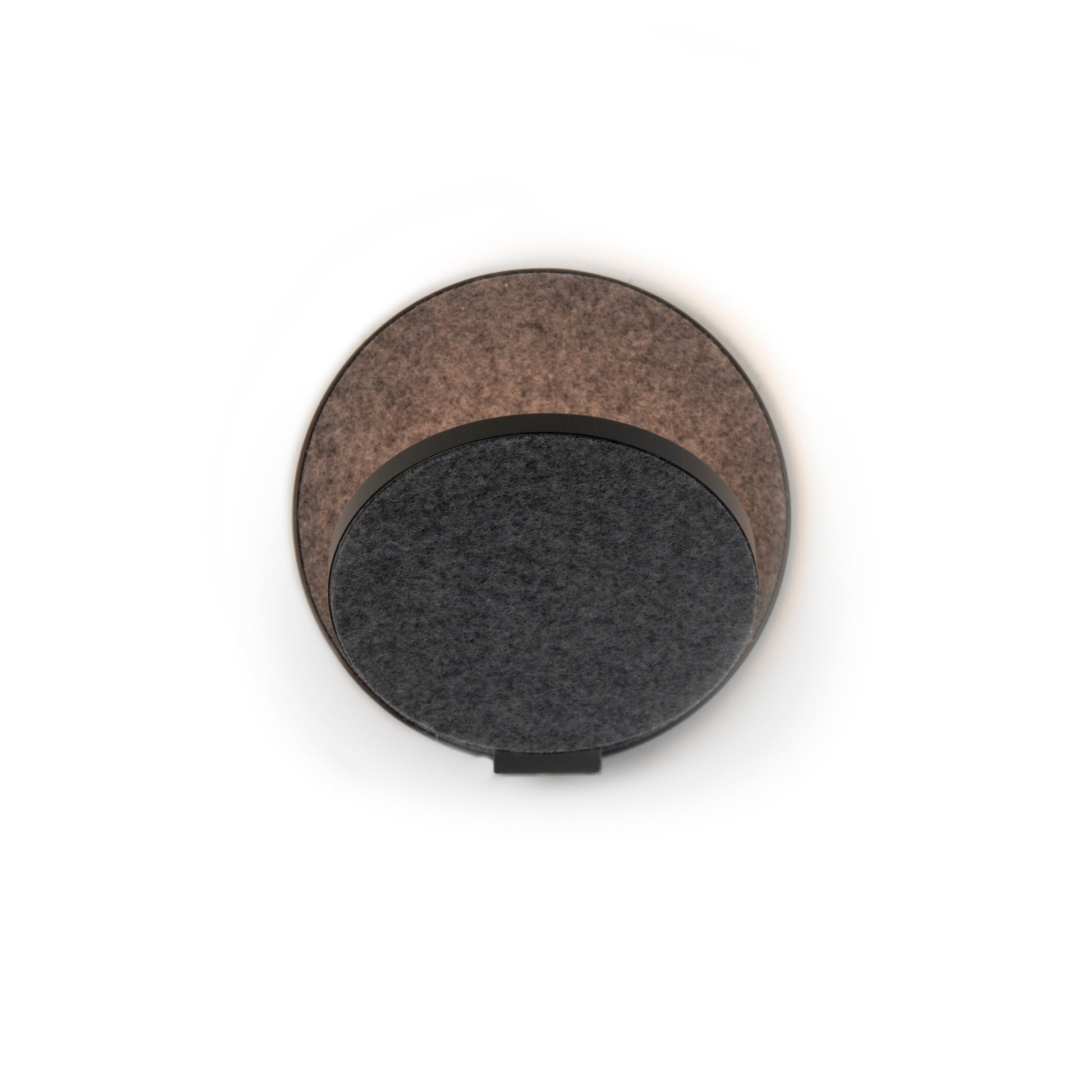Gravy Wall Sconce Metallic Black Body Oxford Felt Plates Hardwire Grw S Mbk Oxf Hw by Koncept Inc