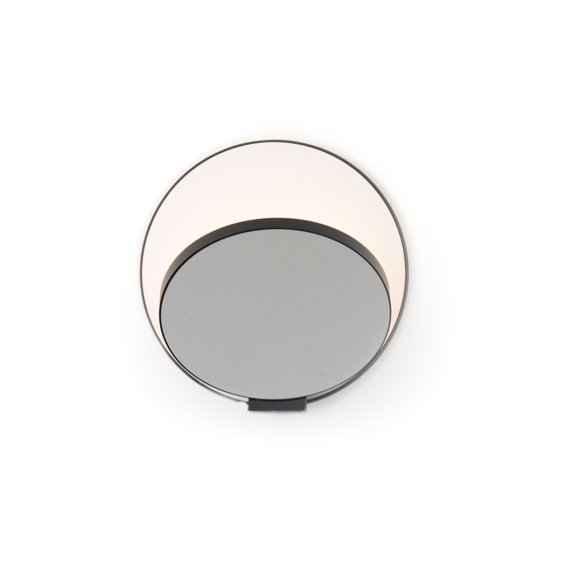 Gravy Wall Sconce Metallic Black Body Silver Plates Plug In Grw S Mbk Sil Pi by Koncept Inc