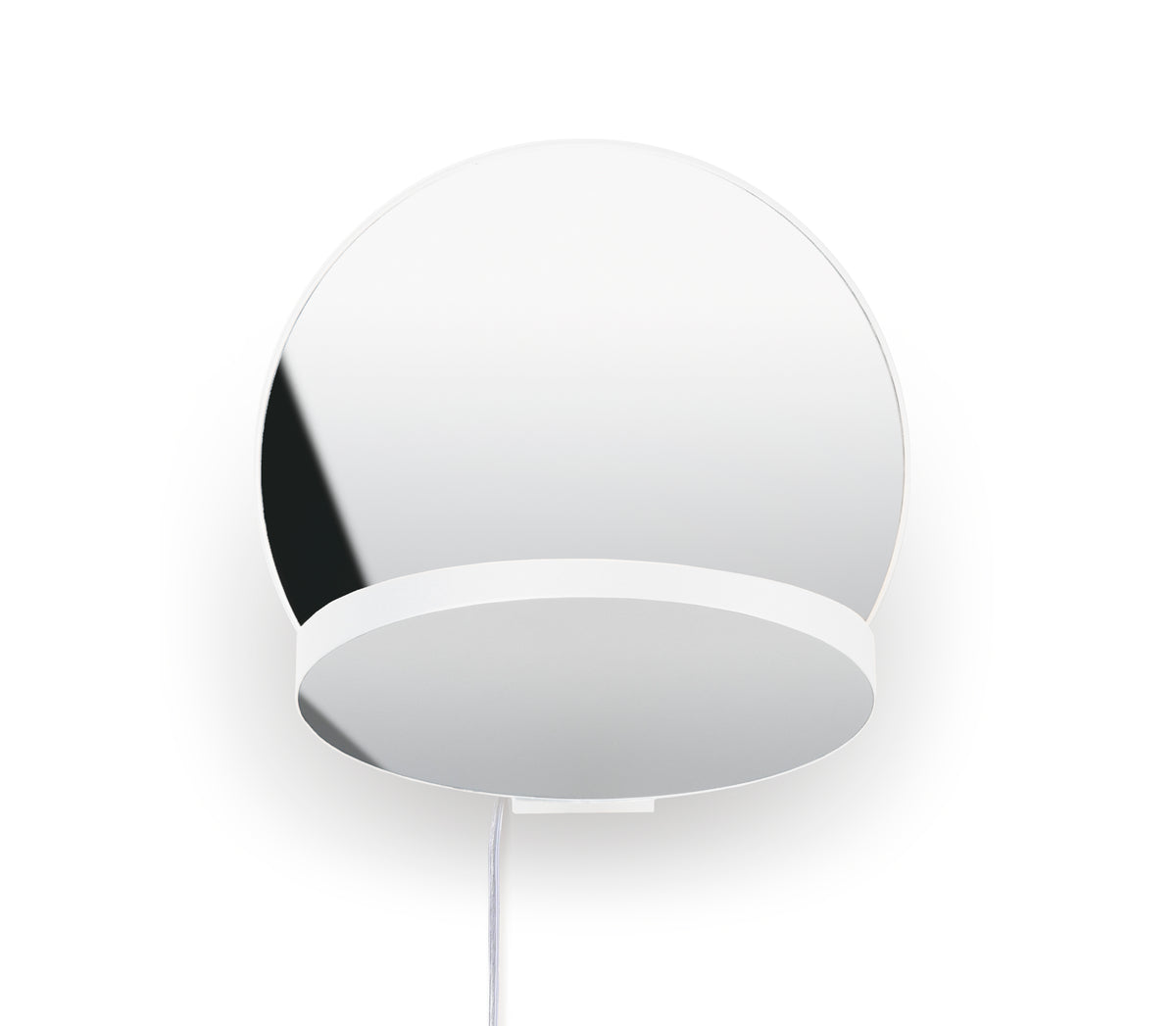 Koncept Gravy LED Wall Sconce, Matte White, Chrome, Plug-In (GRW-S-MWT-CRM-PI)