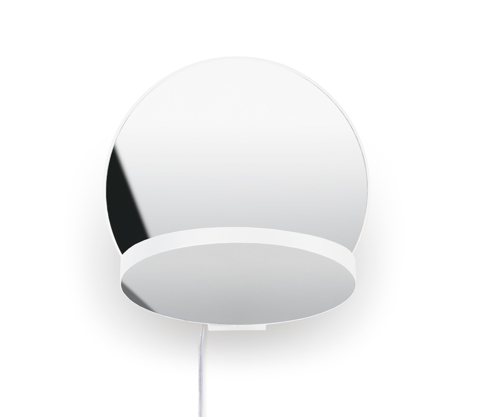 Gravy Wall Sconce Matte White Body Chrome Plates Plug In Grw S Mwt Crm Pi by Koncept Inc
