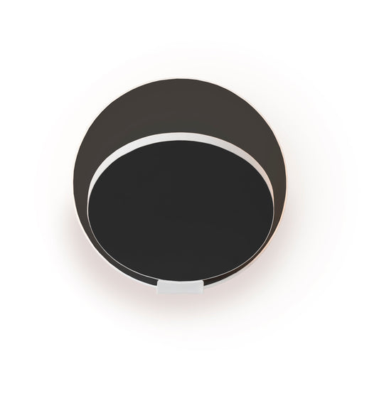 Gravy Wall Sconce Matte White Body Metallic Black Plates Hardwire Grw S Mwt Mbk Hw by Koncept Inc
