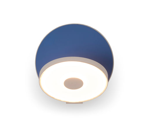 Gravy Wall Sconce Matte White Body Matte Blue Plates Hardwire Grw S Mwt Mbl Hw by Koncept Inc