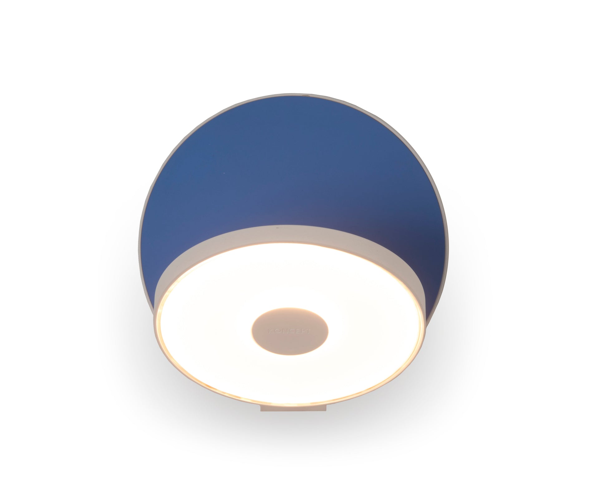 Gravy Wall Sconce Matte White Body Matte Blue Plates Plug In Grw S Mwt Mbl Pi by Koncept Inc