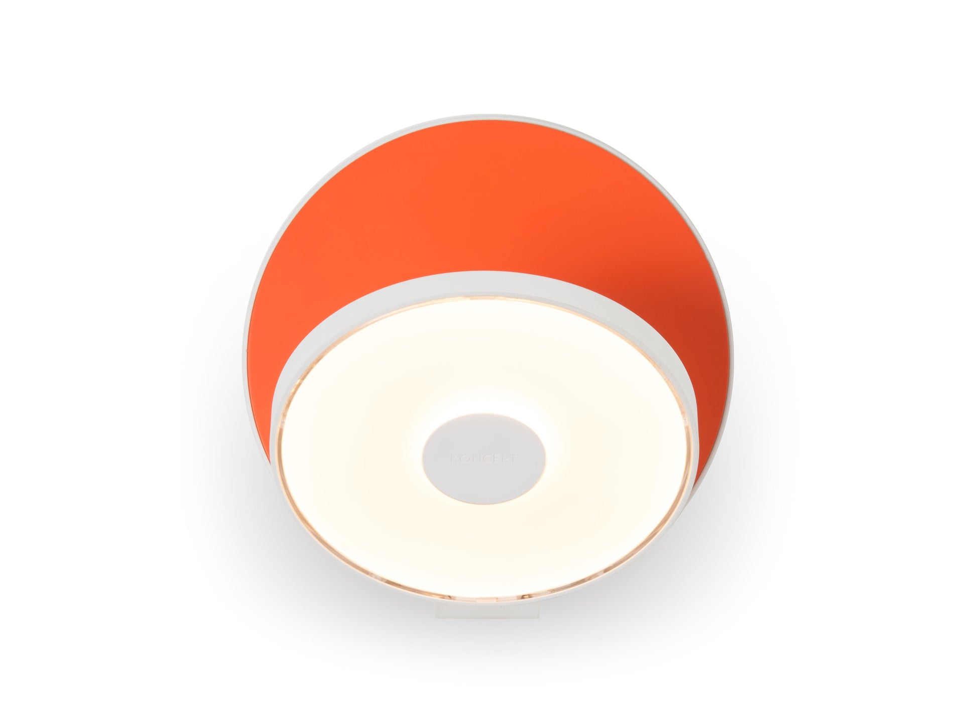 Gravy Wall Sconce Matte White Body Matte Orange Plates Hardwire Grw S Mwt Mor Hw by Koncept Inc