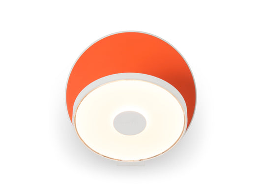 Gravy Wall Sconce Matte White Body Matte Orange Plates Hardwire Grw S Mwt Mor Hw by Koncept Inc