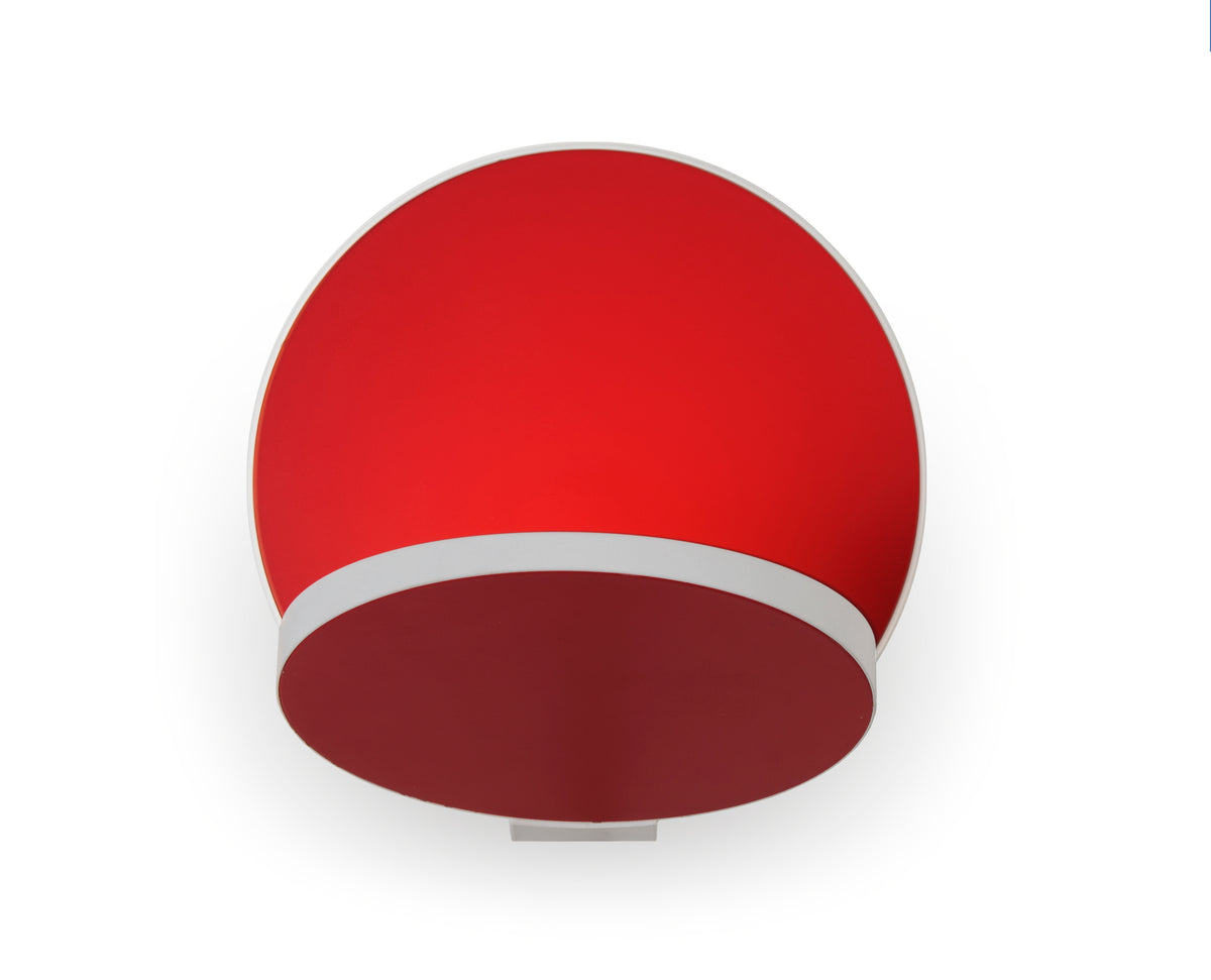 Koncept Gravy LED Wall Sconce, Matte White, Matte Red, Hardwire (GRW-S-MWT-MRD-HW)