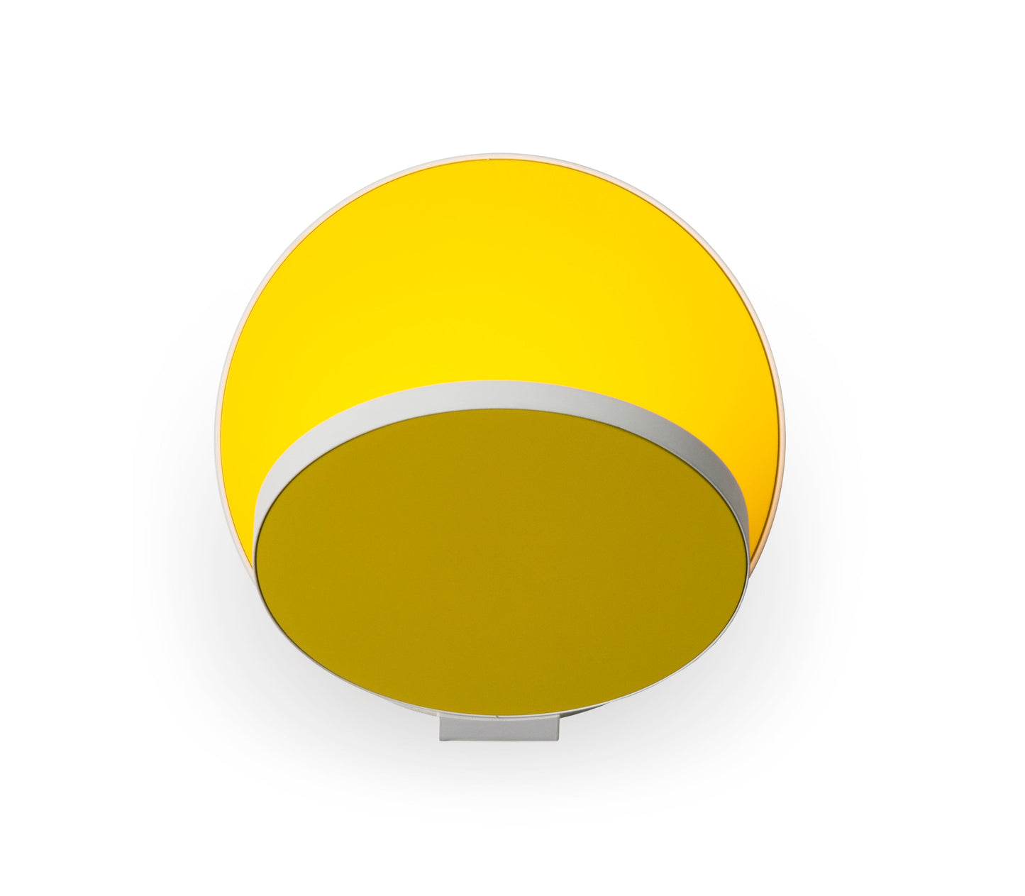 Gravy Wall Sconce Matte White Body Matte Yellow Plates Plug In Grw S Mwt Myw Pi by Koncept Inc