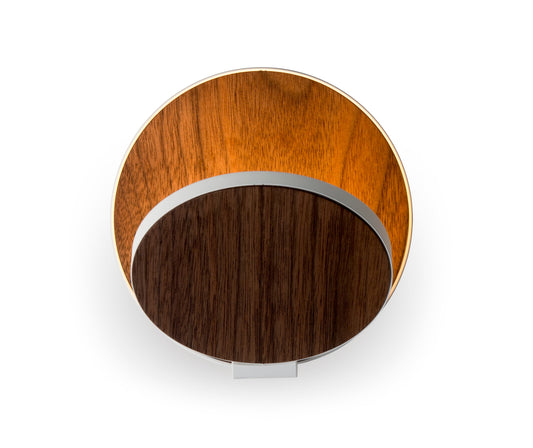 Gravy Wall Sconce Matte White Body Oiled Walnut Plates Hardwire Grw S Mwt Owt Hw by Koncept Inc