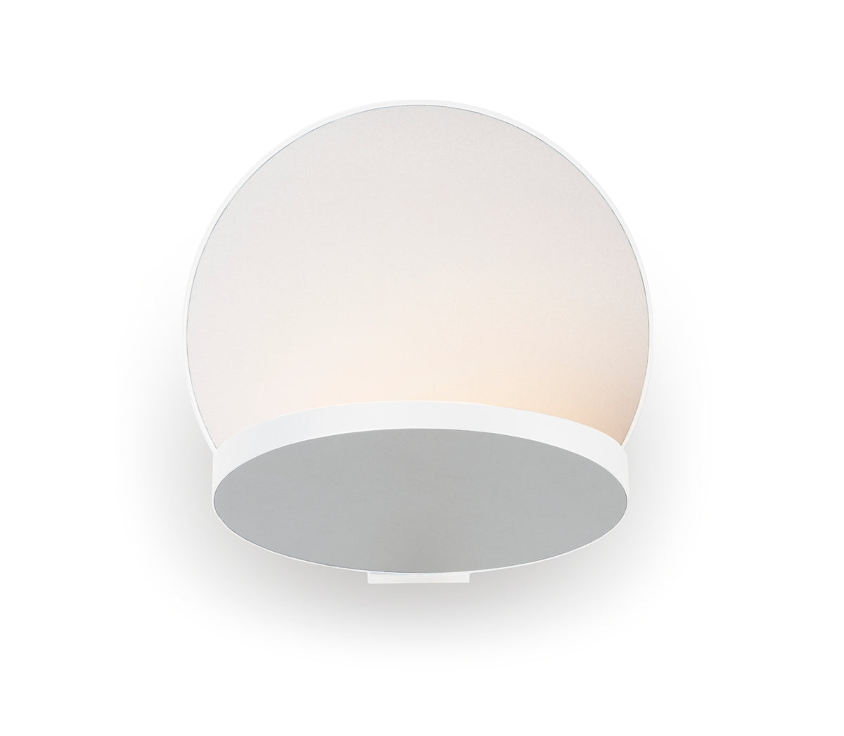 Koncept Gravy LED Wall Sconce, Matte White, Silver, Hardwire (GRW-S-MWT-SIL-HW)