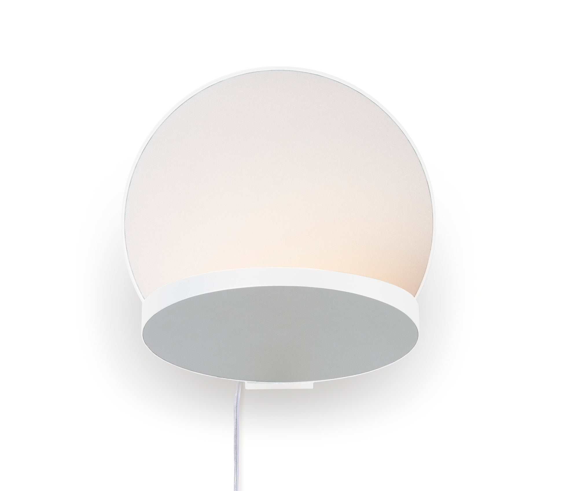 Gravy Wall Sconce Matte White Body Silver Plates Plug In Grw S Mwt Sil Pi by Koncept Inc