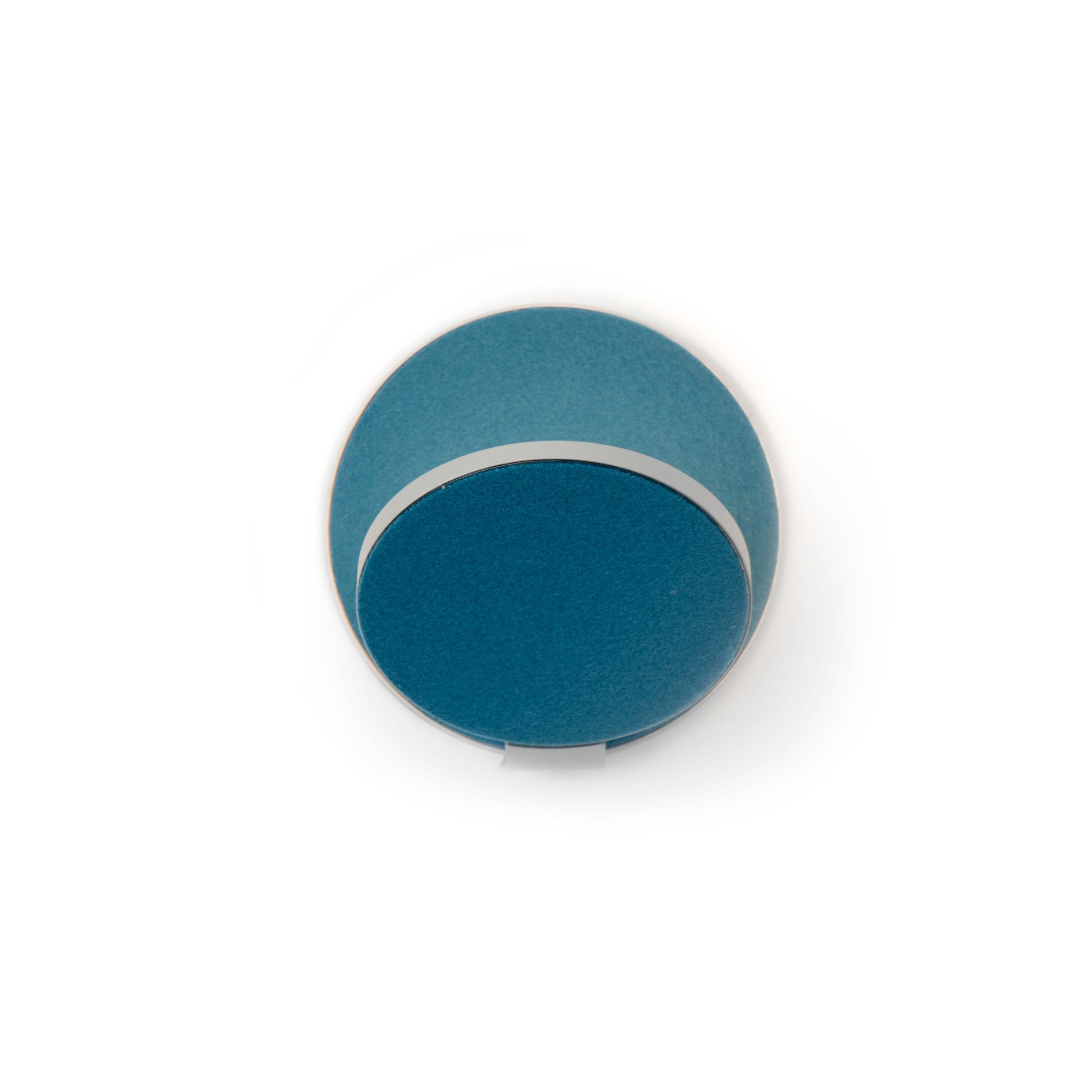 Gravy Wall Sconce Silver Body Azure Felt Plates Hardwire Grw S Sil Azf Hw by Koncept Inc