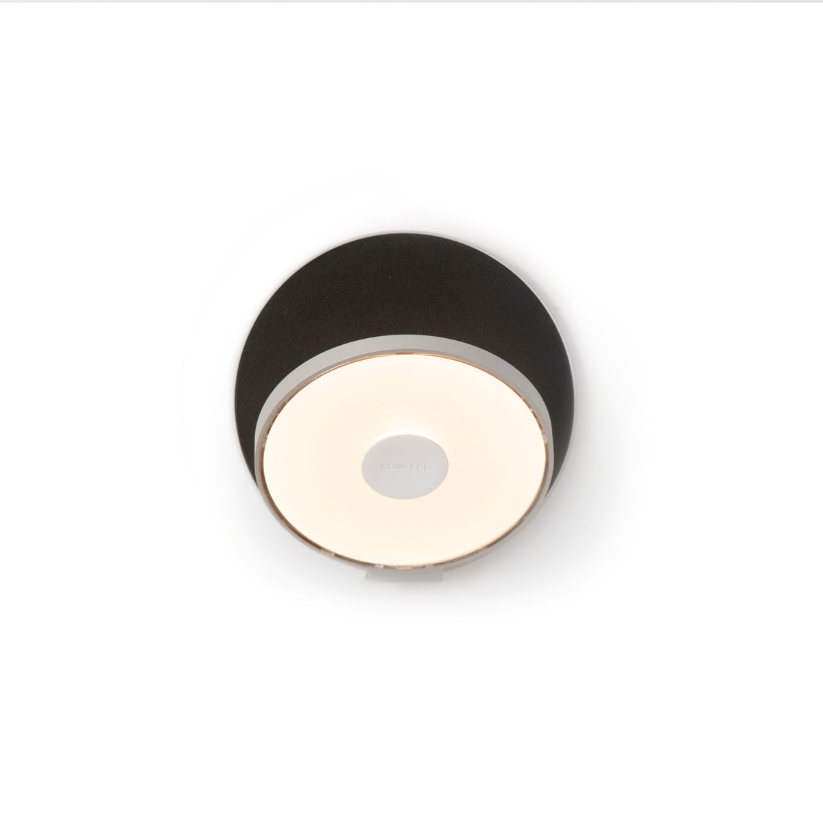 Koncept Gravy LED Wall Sconce, Silver, Metallic Black, Hardwire (GRW-S-SIL-MBK-HW)