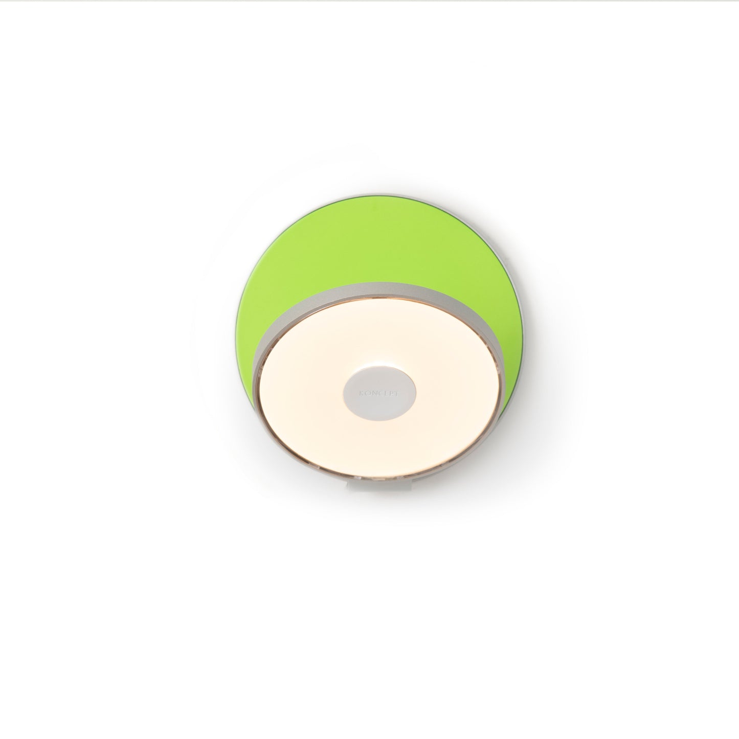 Gravy Wall Sconce Silver Body Matte Green Plates Plug In Grw S Sil Mgn Pi by Koncept Inc