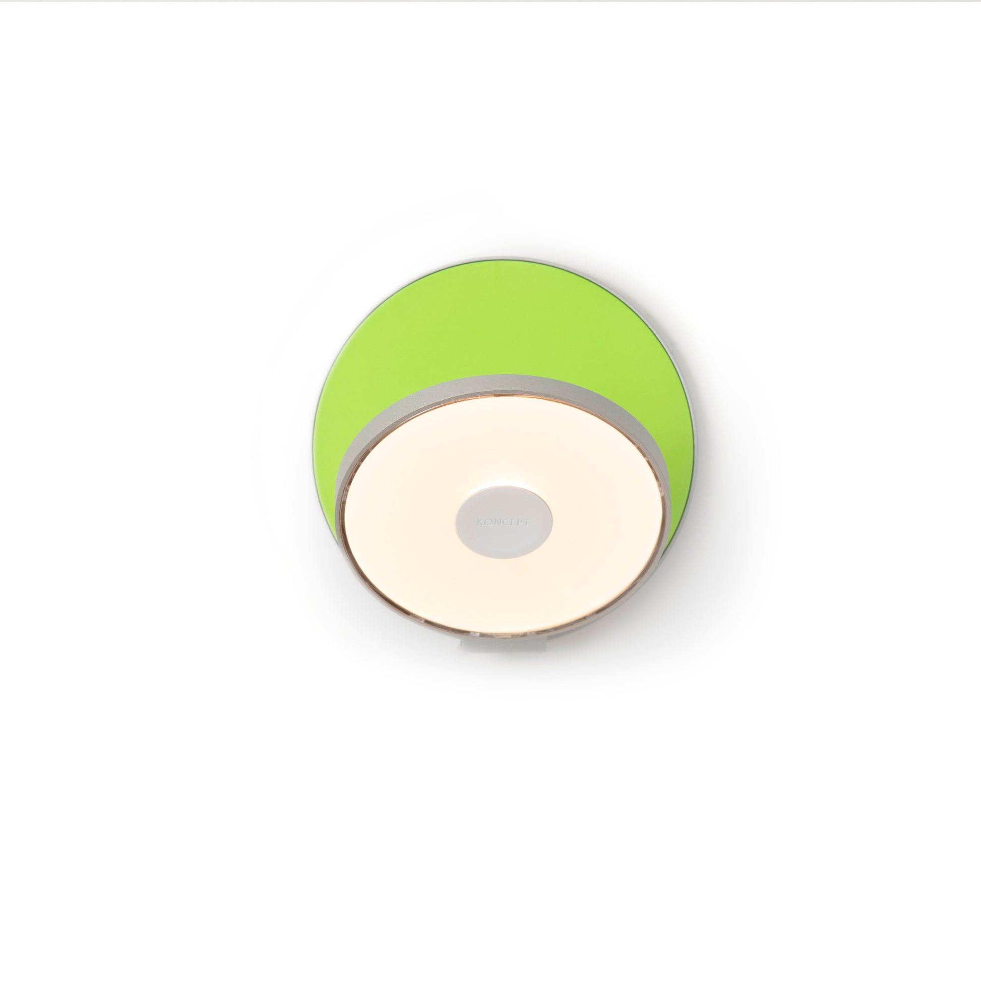 Gravy Wall Sconce Silver Body Matte Green Plates Plug In Grw S Sil Mgn Pi by Koncept Inc