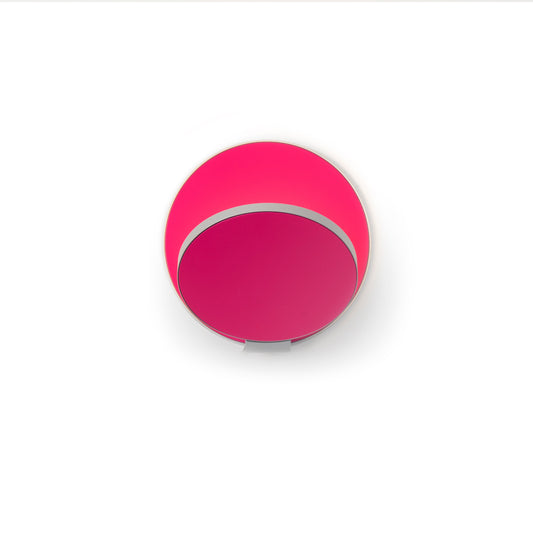 Gravy Wall Sconce Silver Body Matte Hot Pink Plates Plug In Grw S Sil Mhp Pi by Koncept Inc
