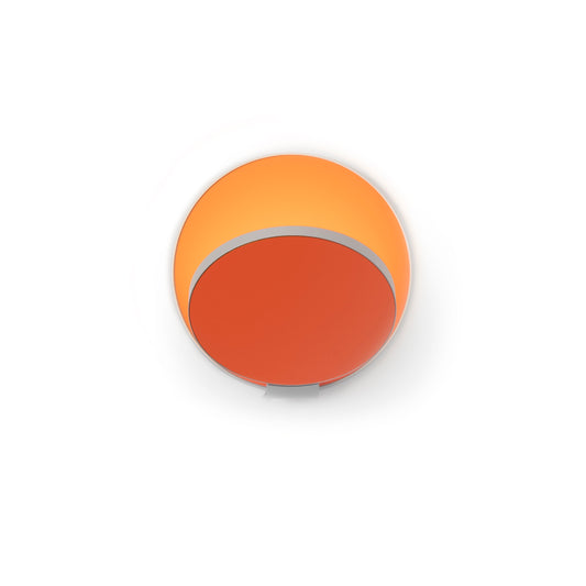 Gravy Wall Sconce Silver Body Matte Orange Plates Hardwire Grw S Sil Mor Hw by Koncept Inc