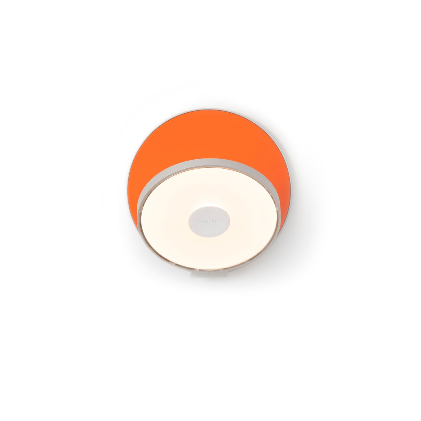 Gravy Wall Sconce Silver Body Matte Orange Plates Plug In Grw S Sil Mor Pi by Koncept Inc