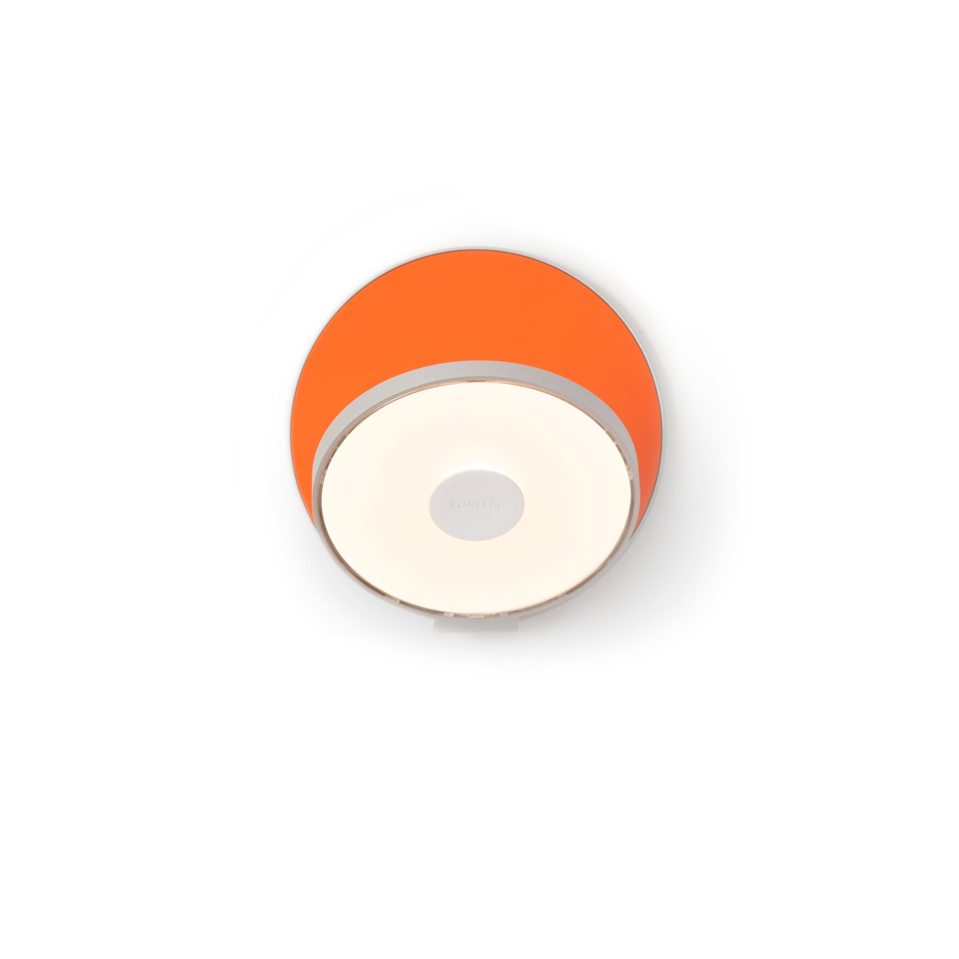 Gravy Wall Sconce Silver Body Matte Orange Plates Plug In Grw S Sil Mor Pi by Koncept Inc