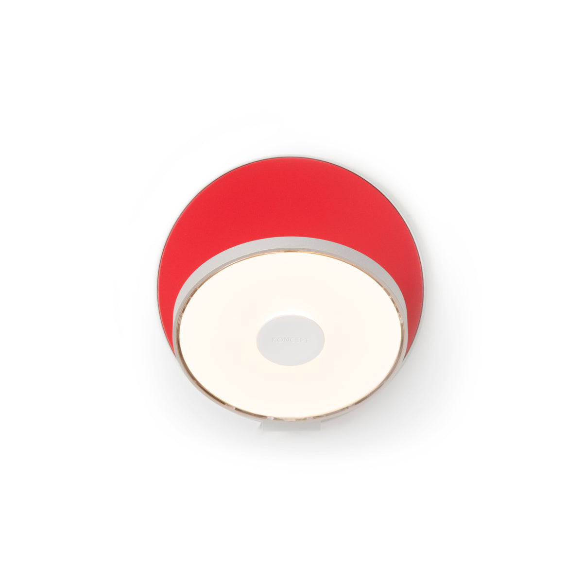 Koncept Gravy LED Wall Sconce, Silver, Matte Red, Hardwire (GRW-S-SIL-MRD-HW)