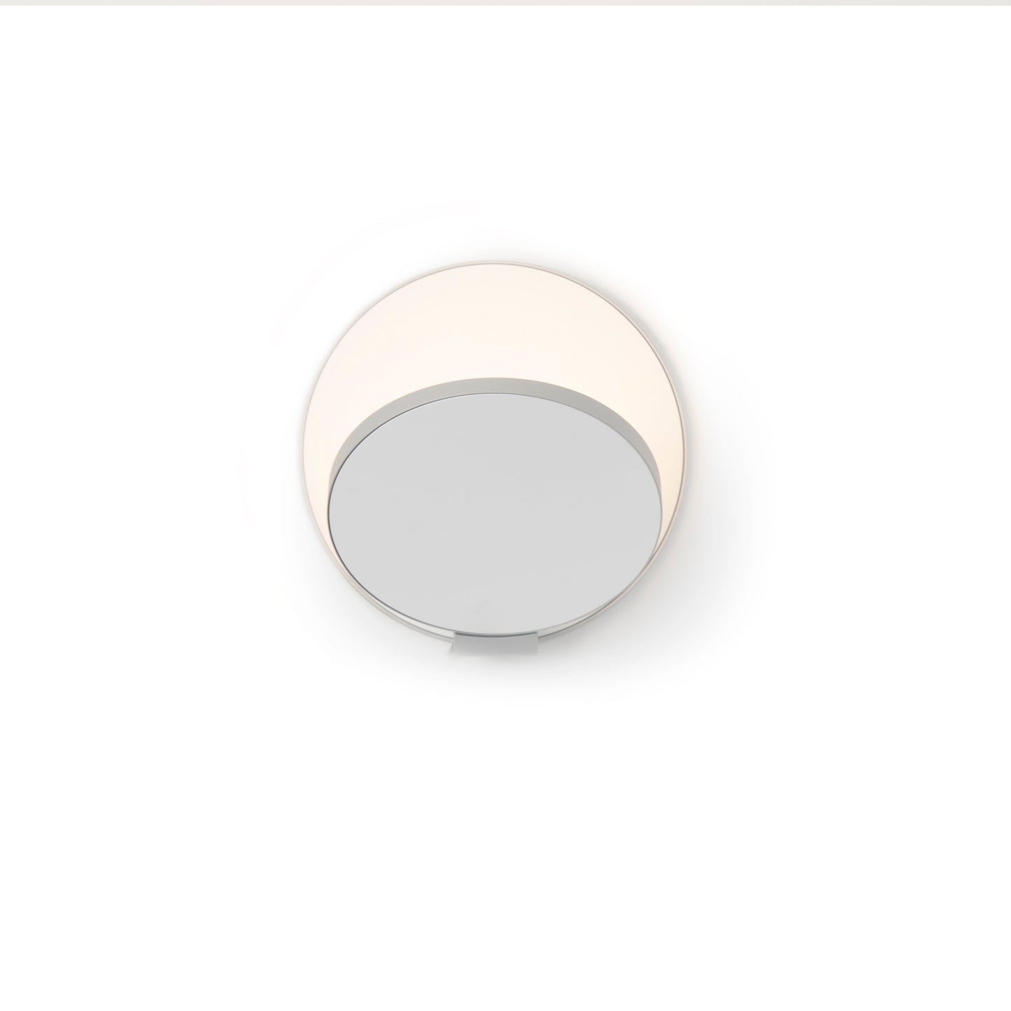 Gravy Wall Sconce Silver Body Matte White Plates Plug In Grw S Sil Mwt Pi by Koncept Inc