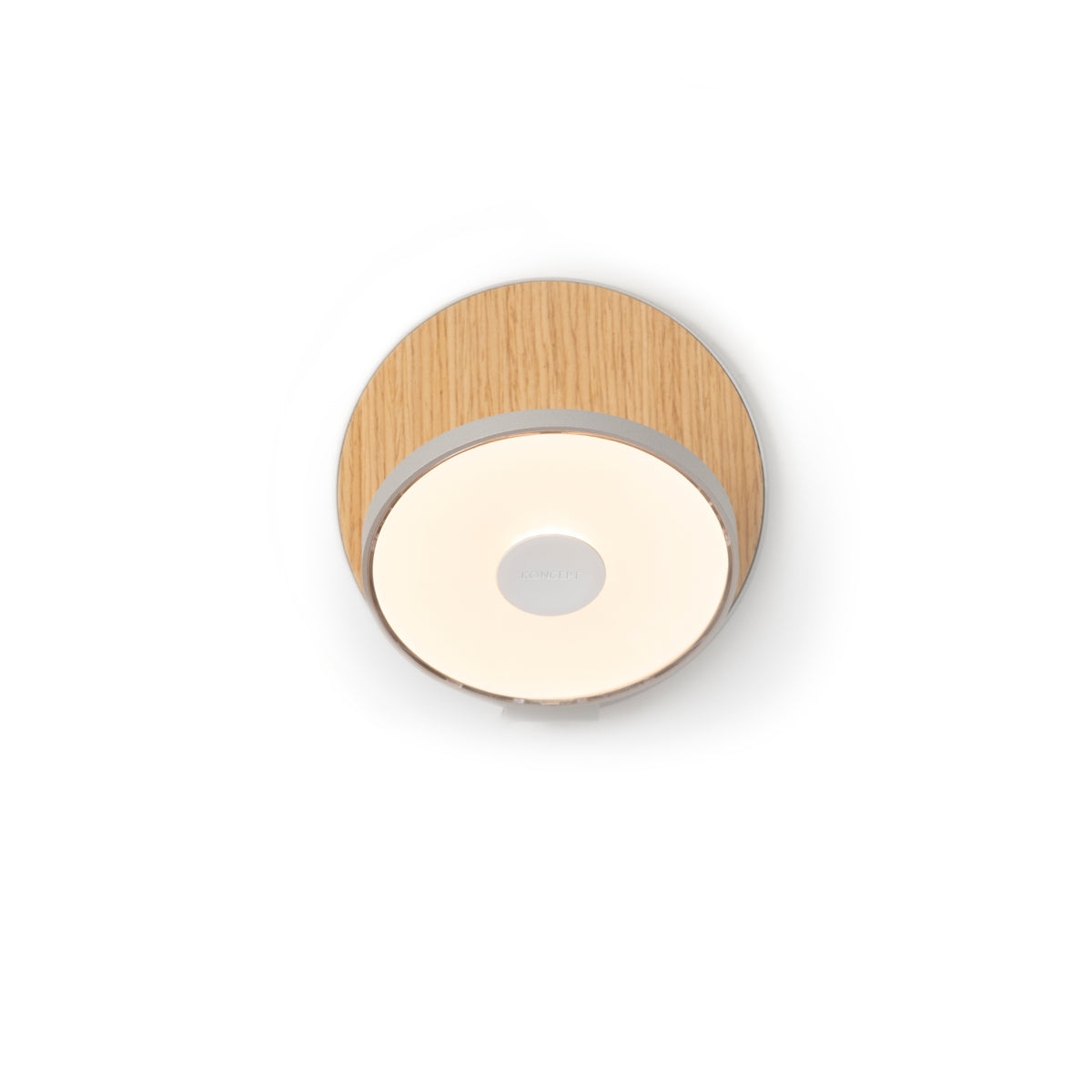 Koncept Gravy LED Wall Sconce, Silver, White Oak, Hardwire (GRW-S-SIL-WOK-HW)