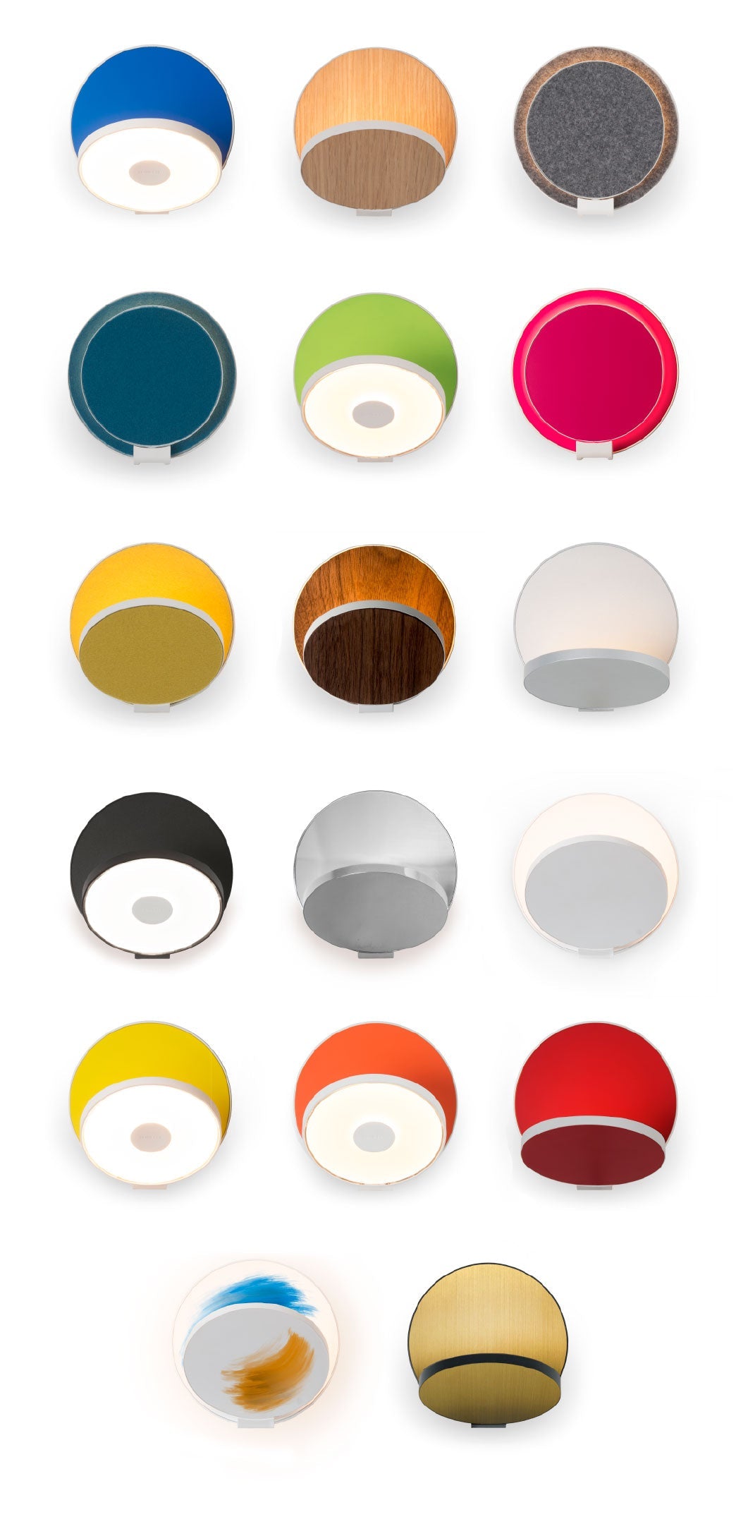 Gravy Wall Sconce Matte White Body Matte Blue Plates Plug In Grw S Mwt Mbl Pi by Koncept Inc