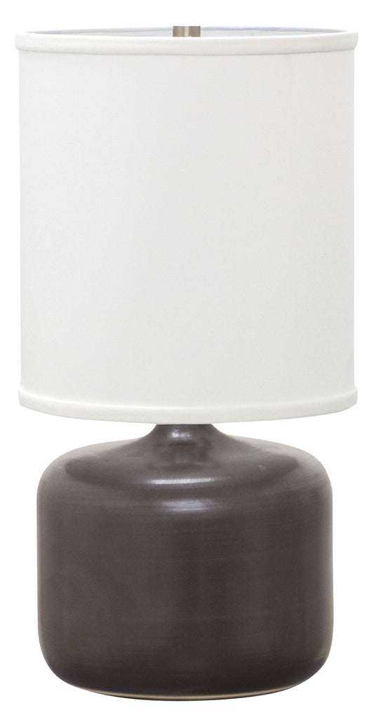 House of Troy Scatchard 19.5" Stoneware Table Lamp in Black Matte