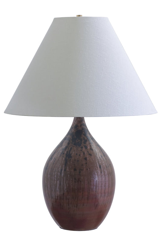 House of Troy Scatchard 28" Stoneware Table Lamp in Decorated Red