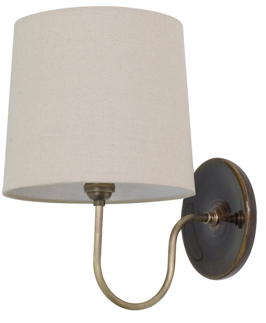 House of Troy Scatchard Stoneware Swing Arm Wall Lamp in Brown Gloss