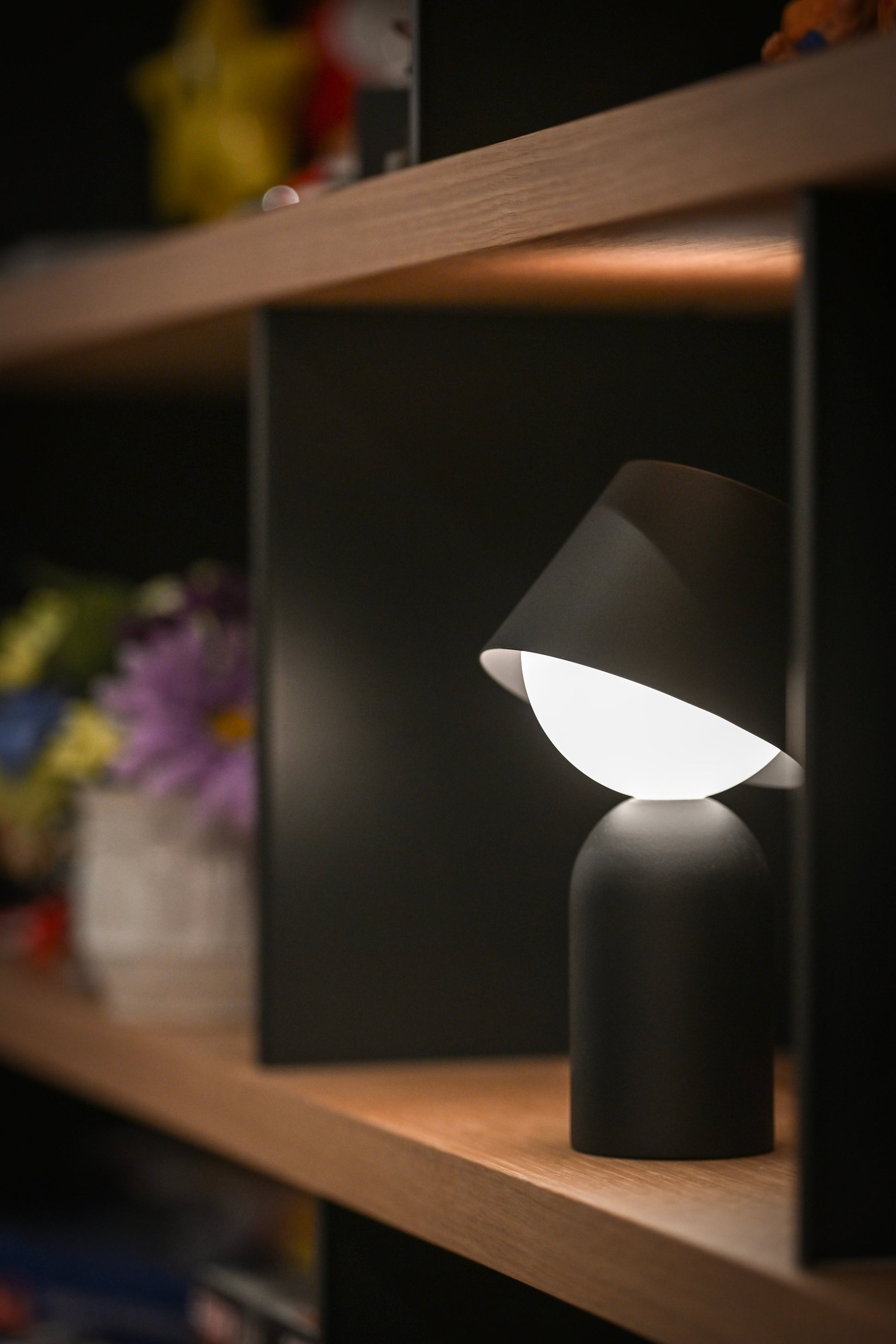 Guy Led Lantern Shade Brass Disk Collar Dark Grey Glass Guy Brs Ddgy by Koncept Inc