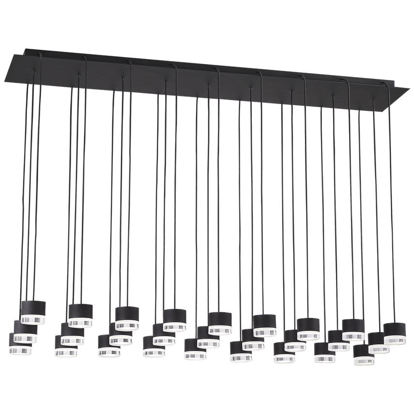 Gable 27 Light LED Chandelier Brass Crystal Suspension by Visual & Comfort & Co