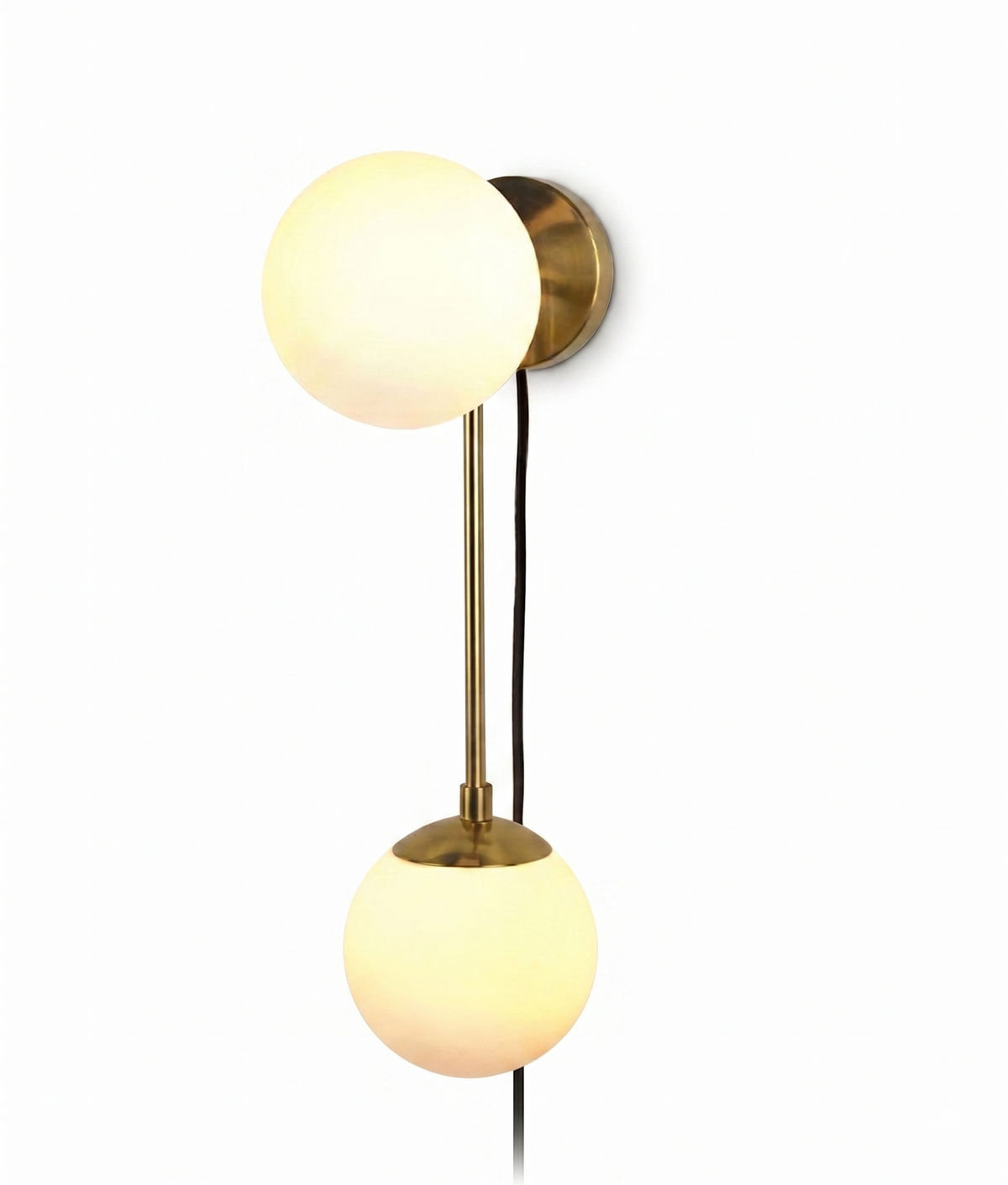 Duo Wall Sconce by Nova of California, Brushed Brass – view 2