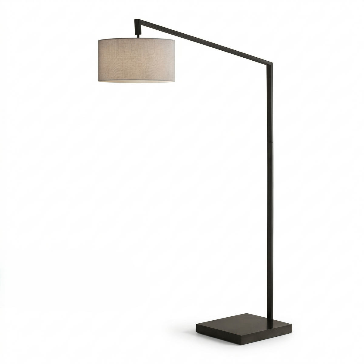 Stretch 75"H 1-Light Chairside Arc Lamp by Nova of California, Matte Black, Cashmere Gray shade – view 21