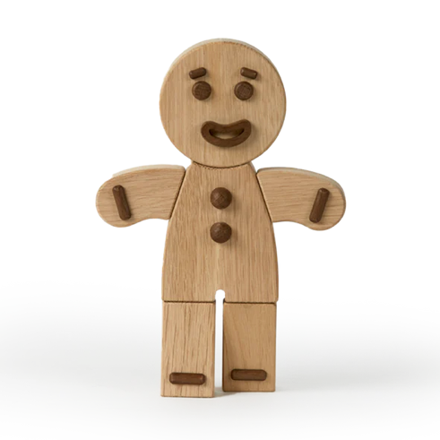 Boyhood Gingerbread Man wooden figure in oak, Large (image 2)