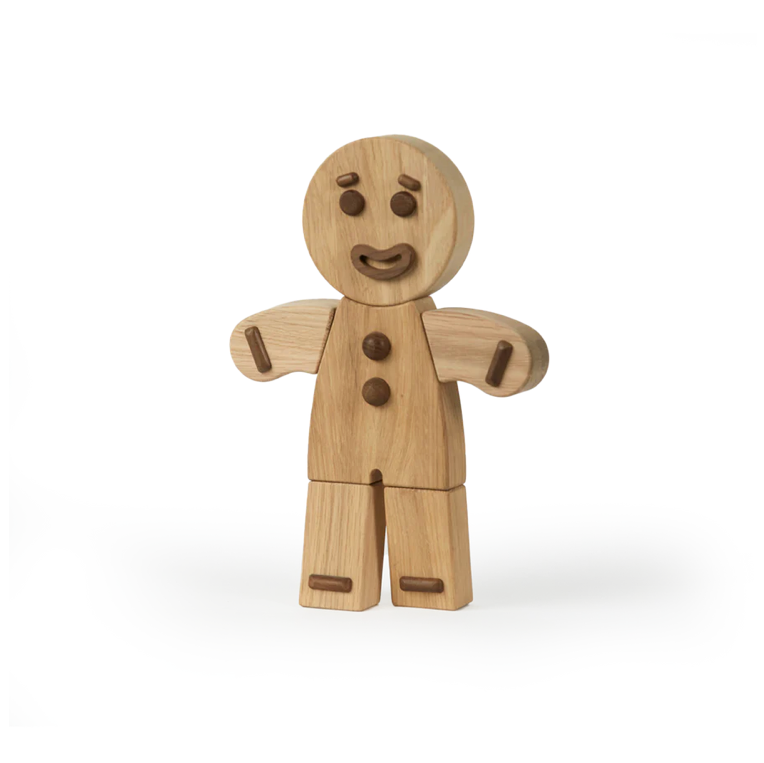 Boyhood Gingerbread Man wooden figure in oak, Small (image 1)