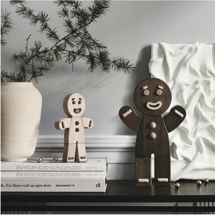 Boyhood Gingerbread Man wooden figure in smoked oak, view 3 (image 3)