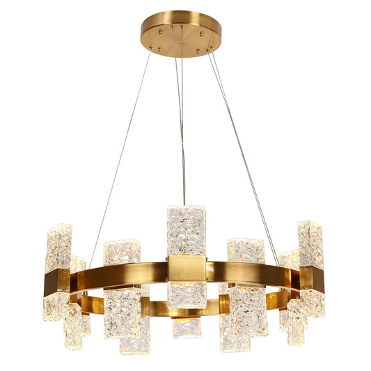 Round Chandelier Glam Brass LED - LNC Home