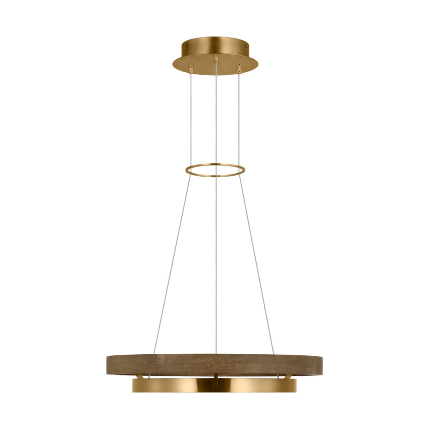 Grace 24-inch LED Wood Metal Ring Chandelier by Visual & Comfort & Co