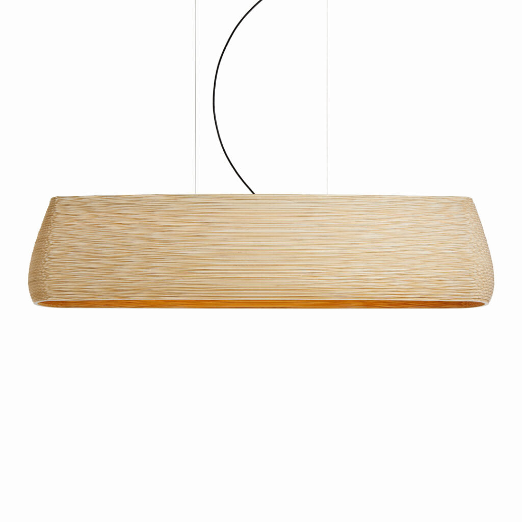 Handcrafted Recycled Cardboard Linear Led Pendant Light By Graypants