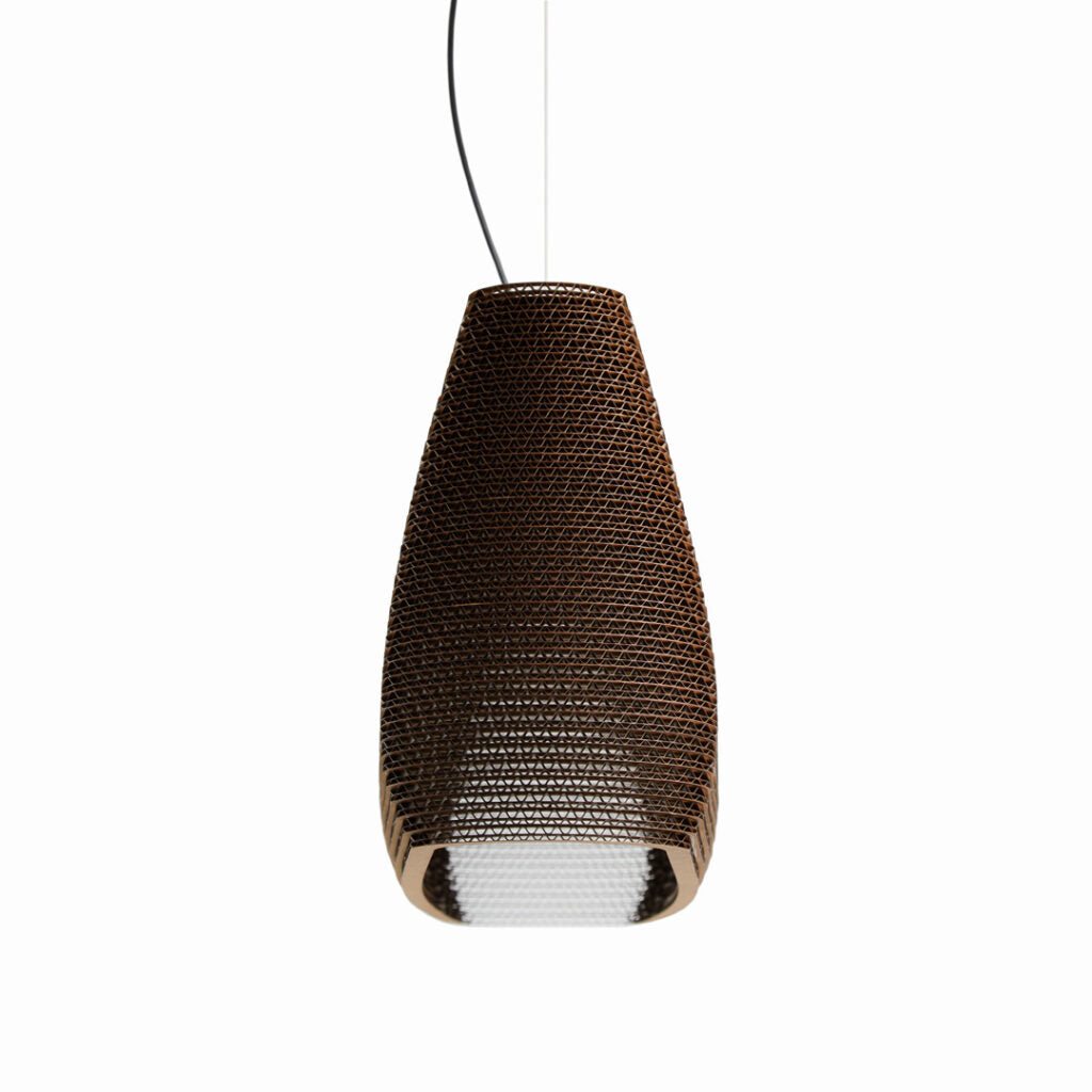 Handcrafted Recycled Cardboard Linear Led Pendant Light By Graypants