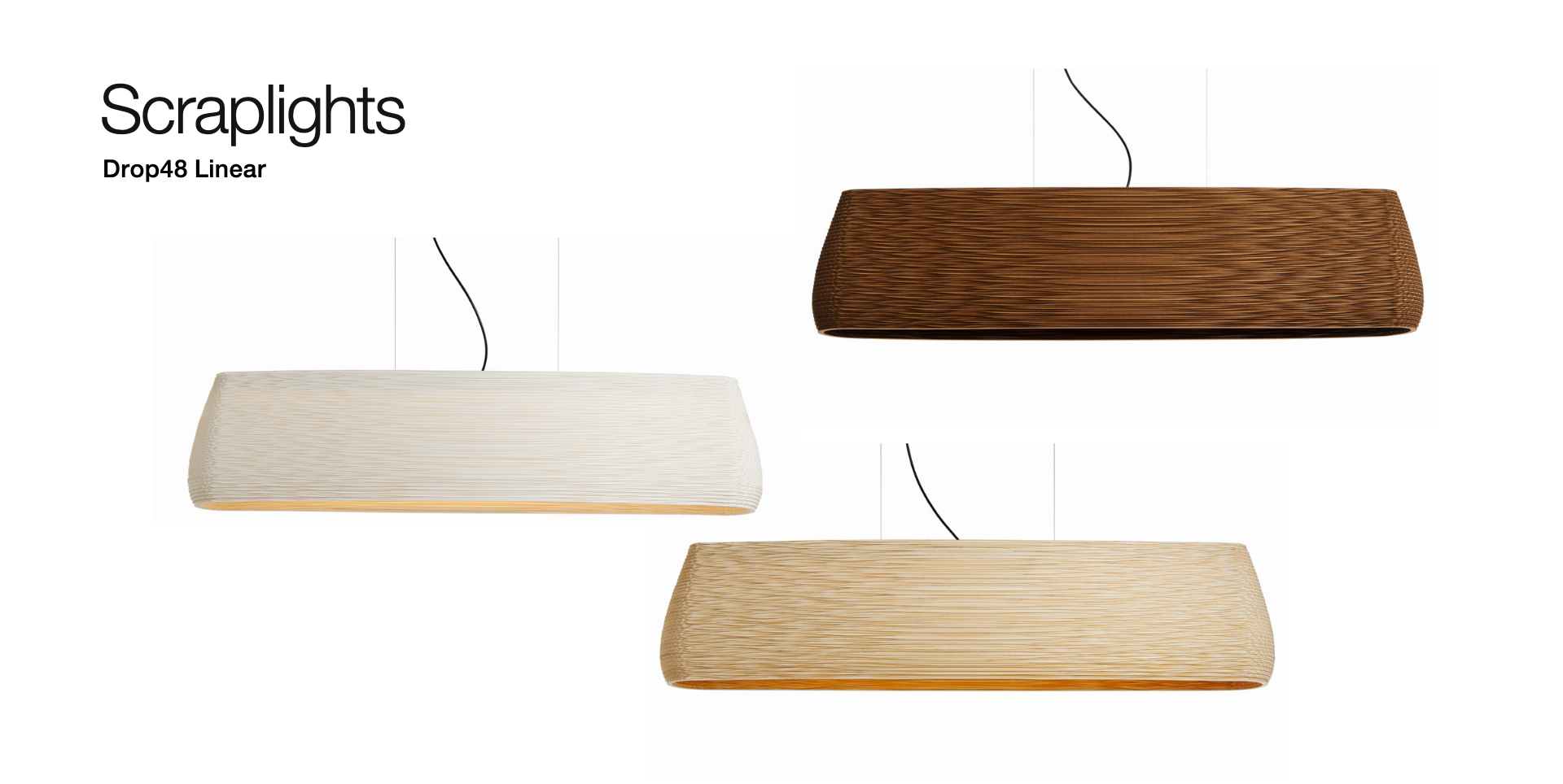 Handcrafted Recycled Cardboard Linear Led Pendant Light By Graypants