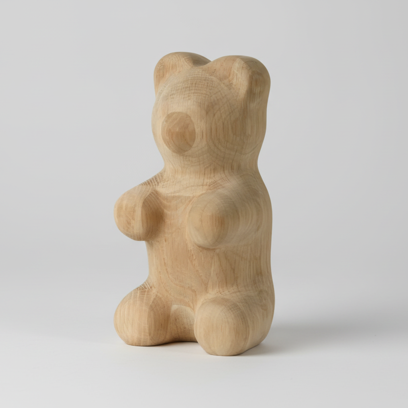 Boyhood Gummy Bear wooden figure in oak, Large (image 2)
