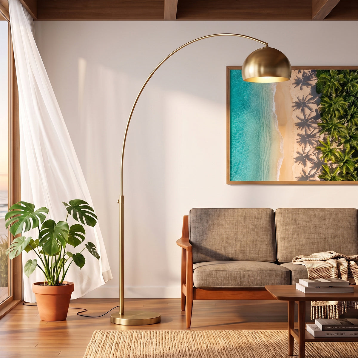 Float Half Dome 92" Arc Lamp by Nova of California – view 3
