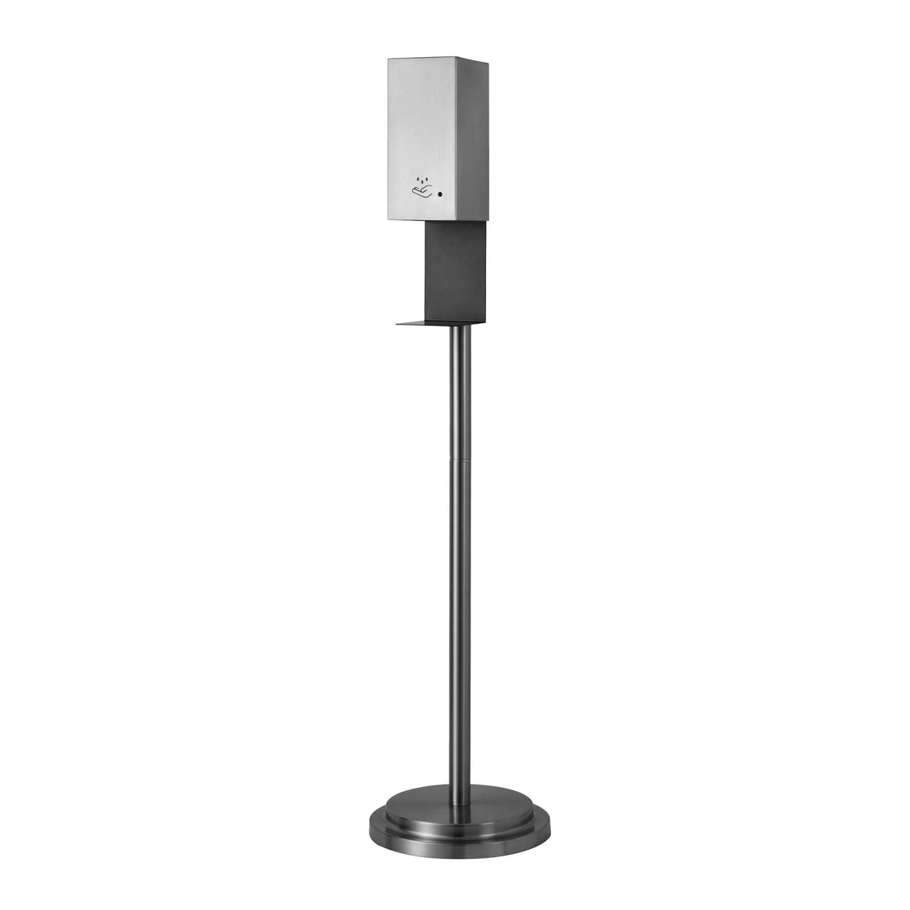 Luxe Floor Stand Touchless Hand Sanitizer Dispenser 54 Satin Nickel Powermist 7020545Sn by Nova California