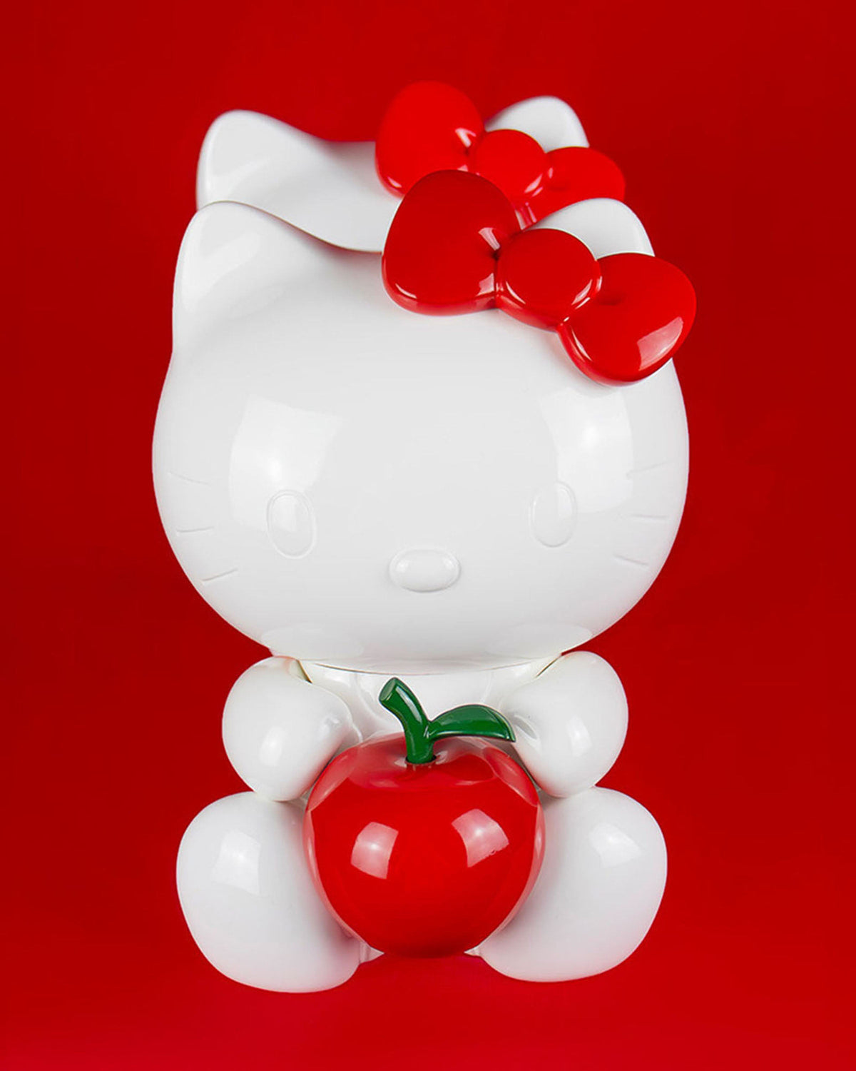 Leblon Delienne Hello Kitty Apple sculpture in White & Red, 10 inch – view 4