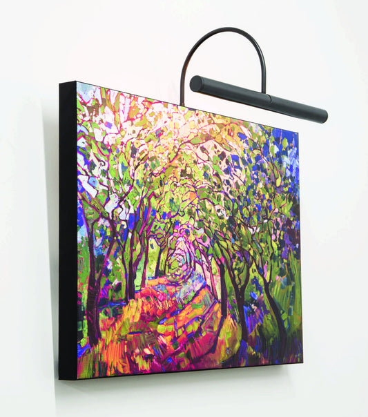 House of Troy Slim-Line XL 14" Plug-In Picture Light in Oil Rubbed Bronze in a room setting