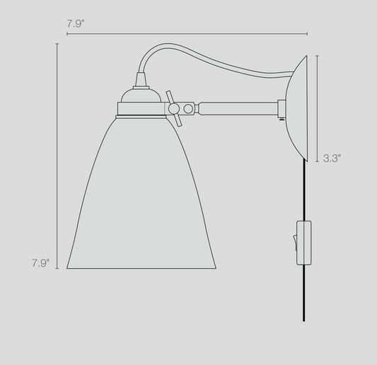 Hector 30 Medium Dome Plug-In Wall Light by Original BTC (photo 1)