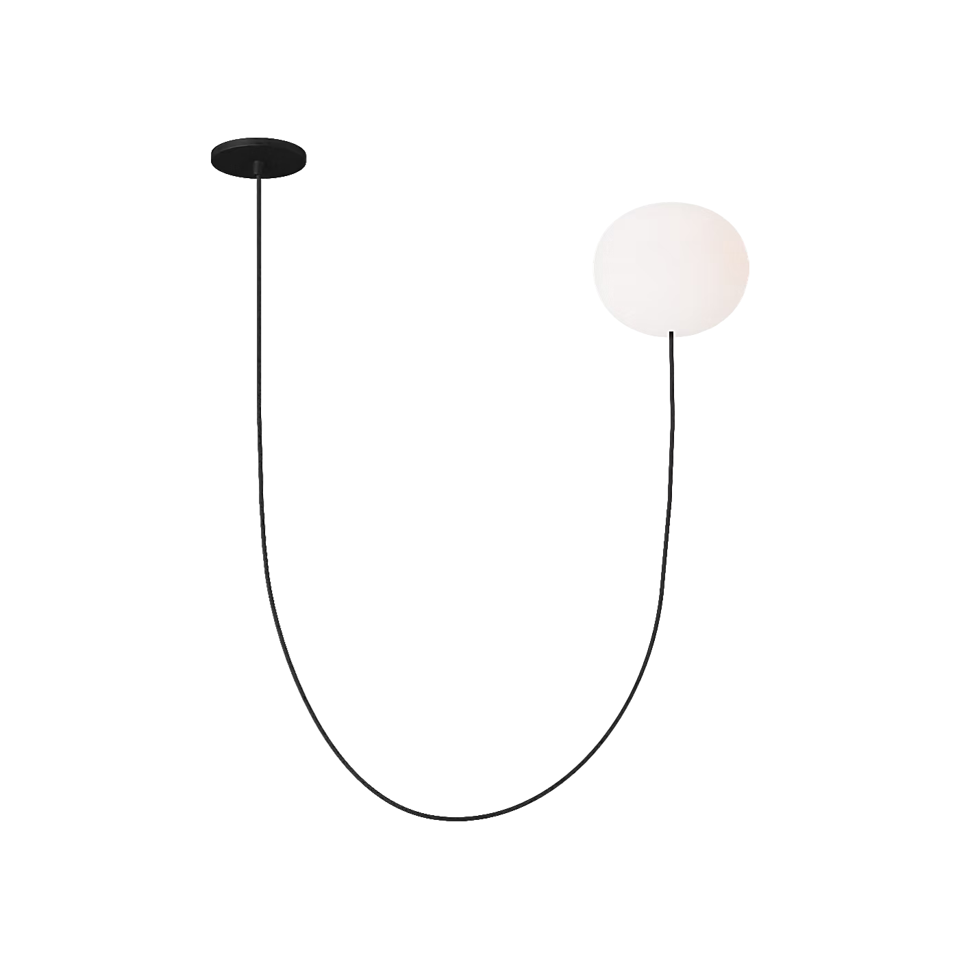 Matte black LED chandelier with opal glass for dining rooms, bedrooms, and living spaces