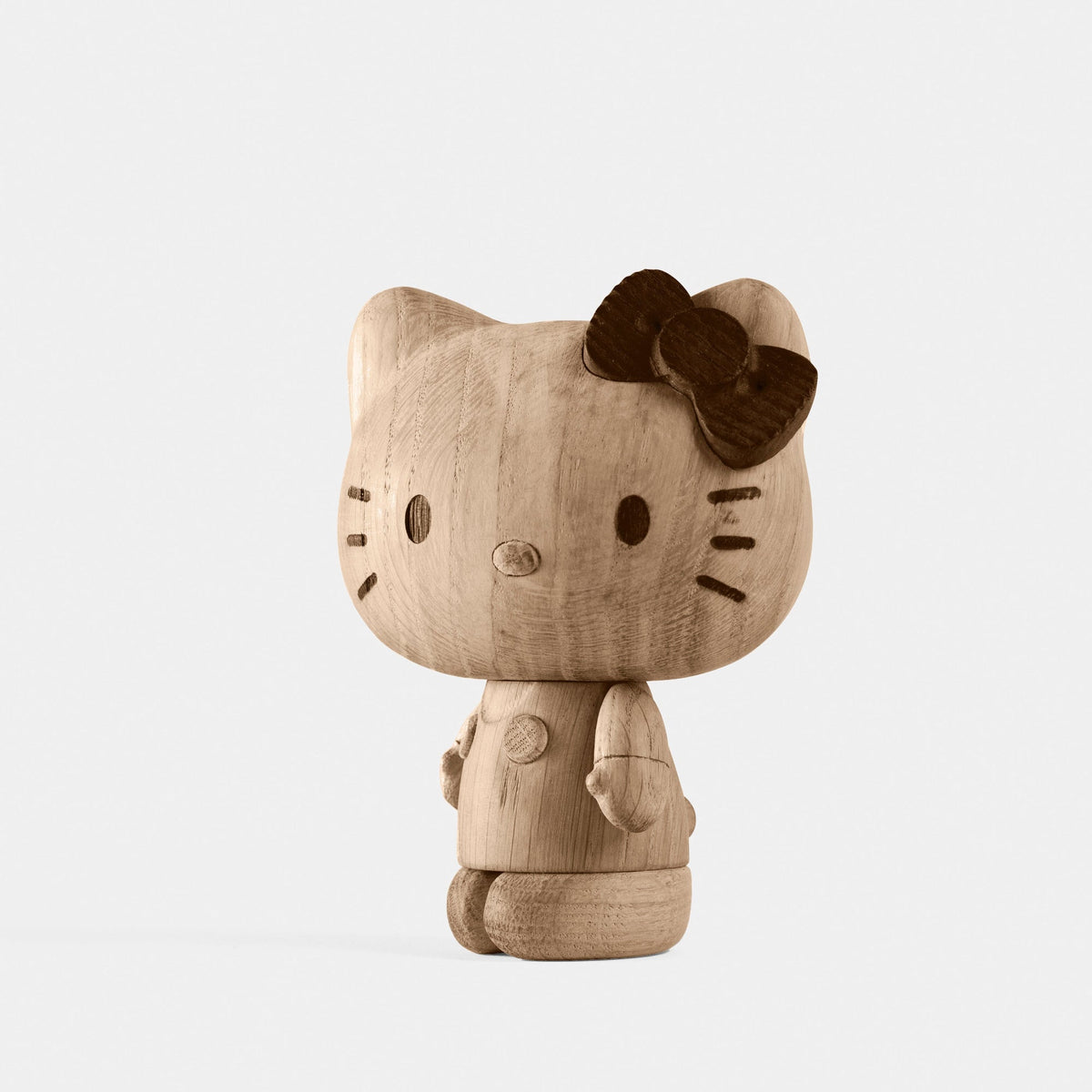 Boyhood Hello Kitty wooden figure in oak, view 4 (image 4)