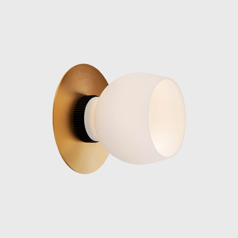 Hito wall sconce and ceiling light by Viso, Anodized Gold, 4.7 in